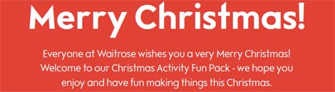 Free Christmas Activity Pack From Waitrose