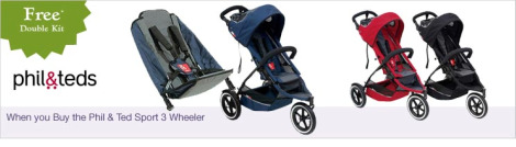 Free Doubles Kit For Phil & Ted's Sport 3 Wheeler @ BabiesRUs Free Doubles Kit For Phil & Ted's Sport 3 Wheeler @ BabiesRUs