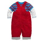 Blue Zoo Red Cord Dungaree Set &pound;6.96 @ Debenhams