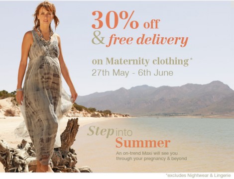 30% Off Maternity Clothes Plus Free P&amp;P @ Mamas And Papas
