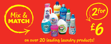Laundry Products: 2 for &pound;6 @ Asda 
