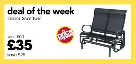 Twin Glider Seat &pound;35 @ Wilkinsons