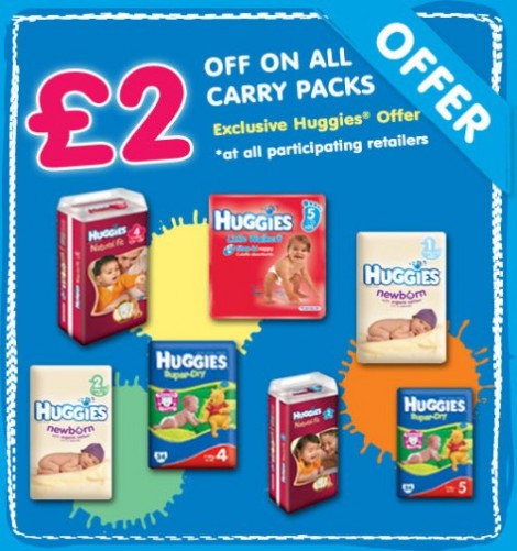 Huggies Carry Packs Printable Voucher: £2 Off Huggies Carry Packs Printable Voucher: £2 Off
