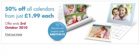 Snapfish Photo Calendars: 50% Off