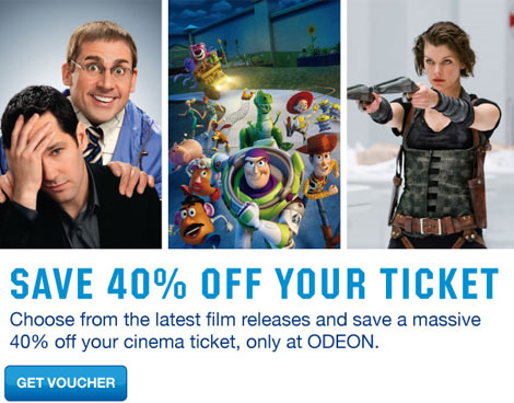 Odeon Voucher: 40% Off 