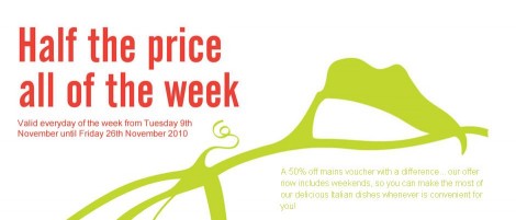 ASK Restaurant Voucher: 50% Off Main Course