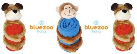 Bluezoo Monkey Or Dog Fleece Baby Blanket &pound;5.31 @ Debenhams