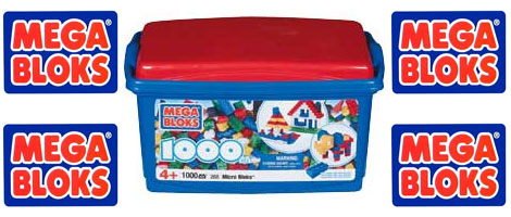 1000 Piece Mega Bloks Micro Blocks Tub Half Price @ Argos