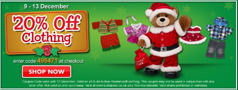 Build A Bear Clothing Code: 20% Off Build A Bear Clothing Code: 20% Off