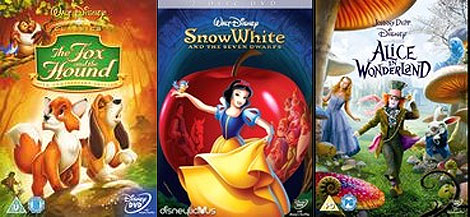 Classic Disney DVDs from &pound;4.99 @ Sainsburys
