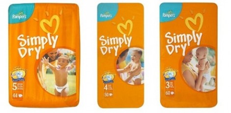 2 X Economy Packs Of Pampers Simply Dry Nappies &pound;8.78 @ Amazon