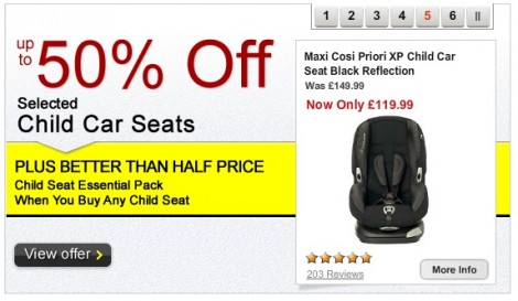 Halfords Promotional Code: 10% Off Maxi Cosi Car Seats
