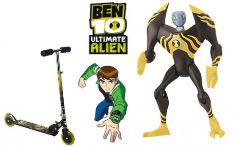 Ben 10 Inline Scooter and Lodestar Ultimate Alien Action Figure Review