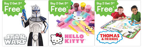 3 For 2 Deals - Star Wars, Hello Kitty &amp; Thomas And Friends @ Toys R Us
