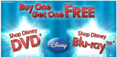 BOGOF Disney DVD and Blu-rays @ Play.com