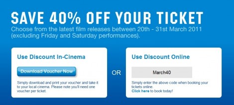 40% Off At Odeon Cinemas 