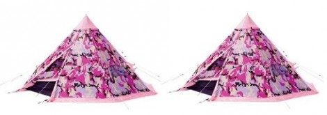 Kids 2 Person Teepee Tent Pink Camo &pound;13.99 @ Argos Ebay Outlet