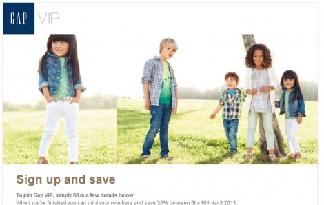 The Gap Instore Coupon: 30% Off
