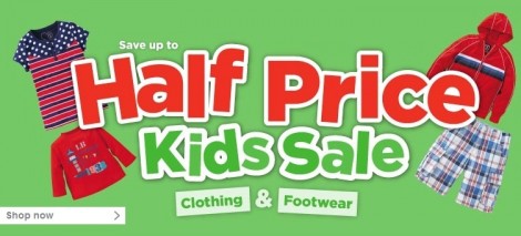 Half Price Kids Sale @ Woolworths Half Price Kids Sale @ Woolworths