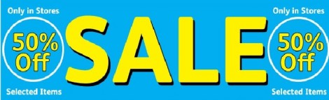 50% Off Sale Instore @ Poundstretcher 50% Off Sale Instore @ Poundstretcher