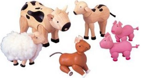 Wooden Farm Animal Set &pound;6.58 @ Amazon
