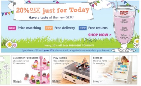 20% Off Everything When You Spend &pound;50 @ The Great Little Trading Company