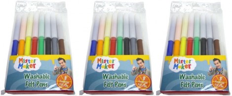 Mister Maker Washable Felt Tip Pens 40p @ Mothercare