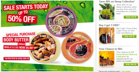 The Body Shop Promotional Code: &pound;5