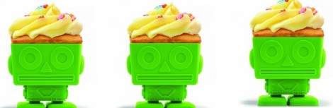 Yum Bots Robot Silicone Cupcake Moulds &pound;8.99 @ Find Me A Gift