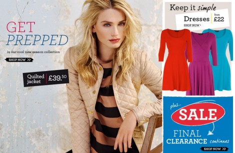 Dorothy Perkins Promotional Code: 20% Off Sale Items