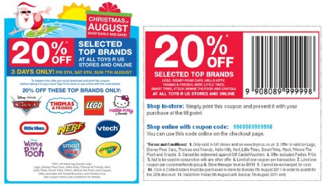 Toys R Us Promotional Code: 20% Off Top Brands Toys R Us Promotional Code: 20% Off Top Brands