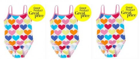 Blue Zoo Girl's Swimsuits From &pound;2.25 @ Debenhams