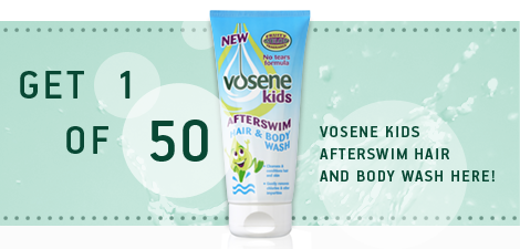 PlayPennies Vosene Afterswim Giveaway: Win 1 of 50 full size bottles!