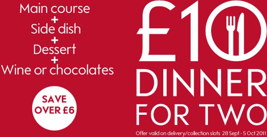 Dinner For Two &pound;10 @ Waitrose