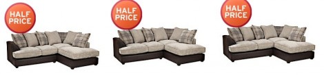 Ashley Natural Check Corded Right-Hand Corner Group &pound;499 @ Sainsburys