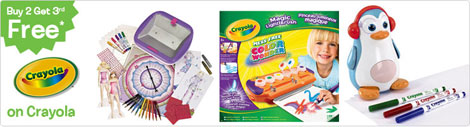 3 for 2 On Everything Crayola @ Toys R Us