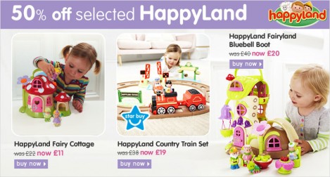 Up To 50% Off Happyland Toys @ ELC Up To 50% Off Happyland Toys @ ELC