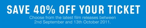 40% Off Movie Tickets @ Odeon 40% Off Movie Tickets @ Odeon