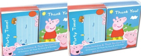 Peppa Pig Invitation & Thank You Card Pack &pound;2.50 @ The Book People