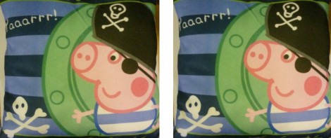 Peppa Pig George Pirate Plush Cushion &pound;3.49 @ eBay