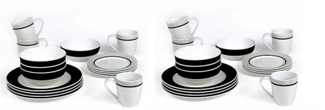 Black Frame 16 Piece Dinner Set &pound;12 @ Debenhams