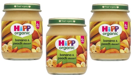 HiPP Organic Stage 1 Banana And Peach Dessert 12 Pots &pound;3.36 @ Amazon
