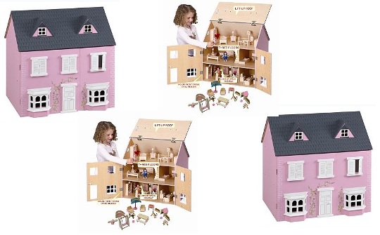 Traditional Wooden Doll House &pound;30 @ ASDA
