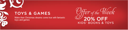 20% Off Toys And Books @ Marks And Spencer 20% Off Toys And Books @ Marks And Spencer