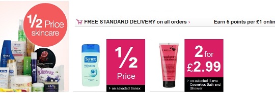 50% Off And Free Delivery @ Superdrug