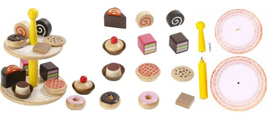 Voila Wooden Pretend And Play Cakes And Stand £8.40 @ Amazon Voila Wooden Pretend And Play Cakes And Stand £8.40 @ Amazon