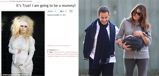 Celebaby: Simpson Speaks Out And...Is That The Sarkozy Baby?!