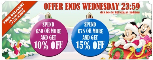 Disney Store Discounts And Delivery Drops Ends Today