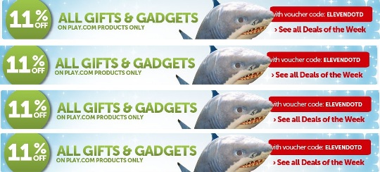 11% Off Top 11 Gadgets And Gifts @ Play.com