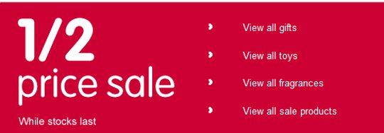 Half Price Sale @ Boots  